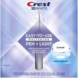 Crest 3DWhite Easy-to-Use Teeth Whitening Pen + Light